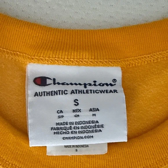 Champion Yellow-Orange Script Logo Tee - Picture 2 of 5
